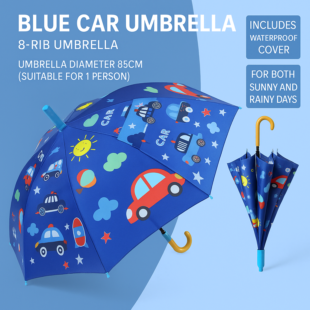 Kids Cat Umbrella – 8-Rib Design