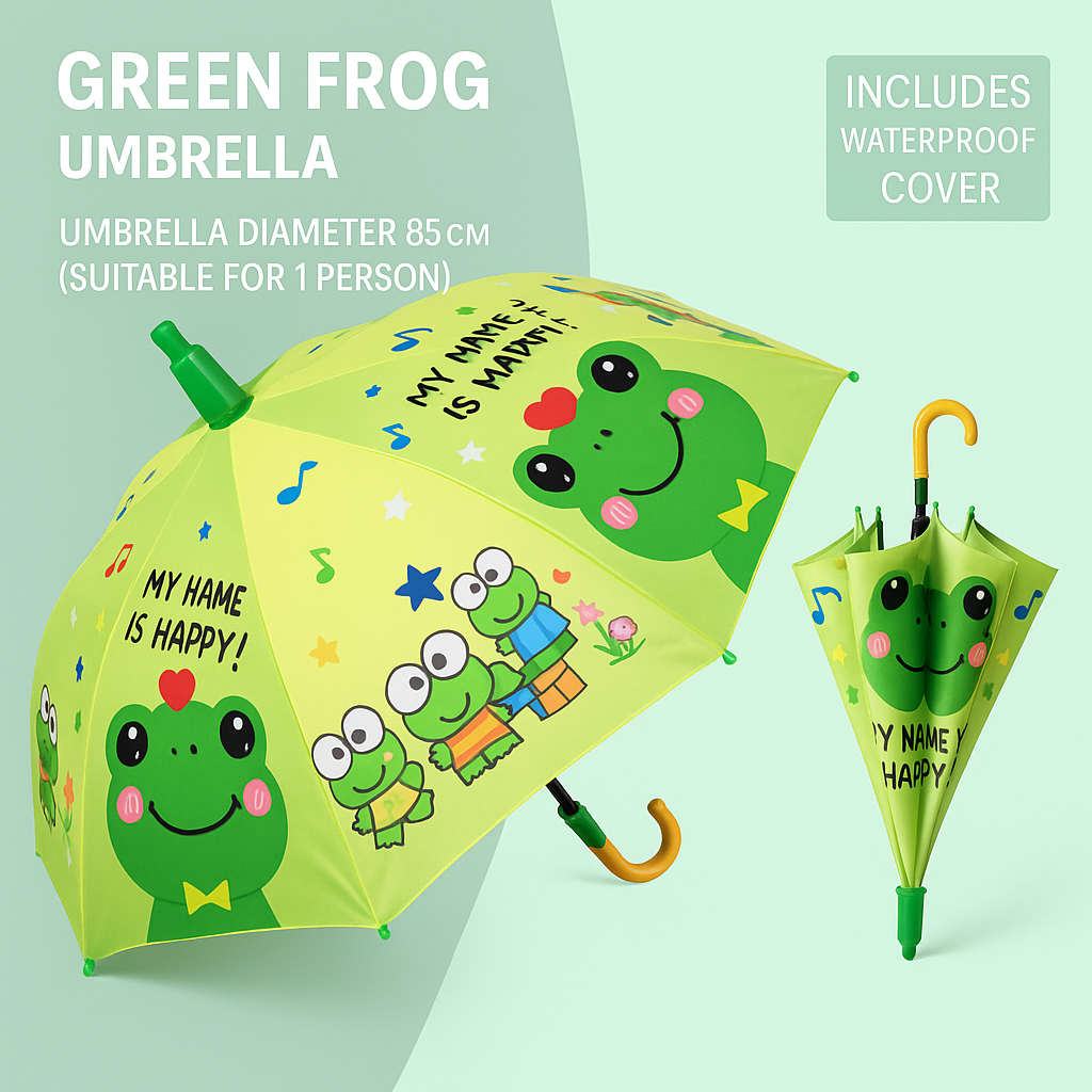 Kids Cat Umbrella – 8-Rib Design