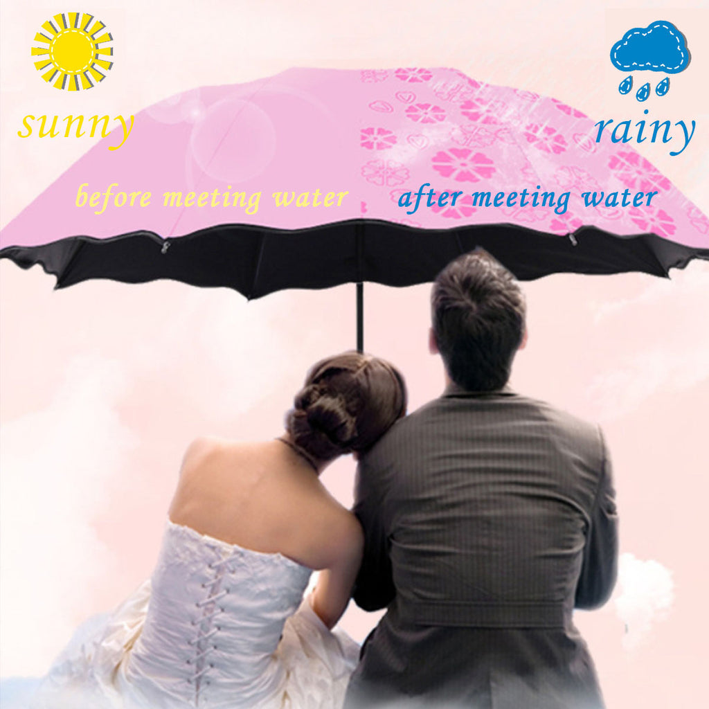 Mini Folding Floral Umbrella — Sun & Rain Protection