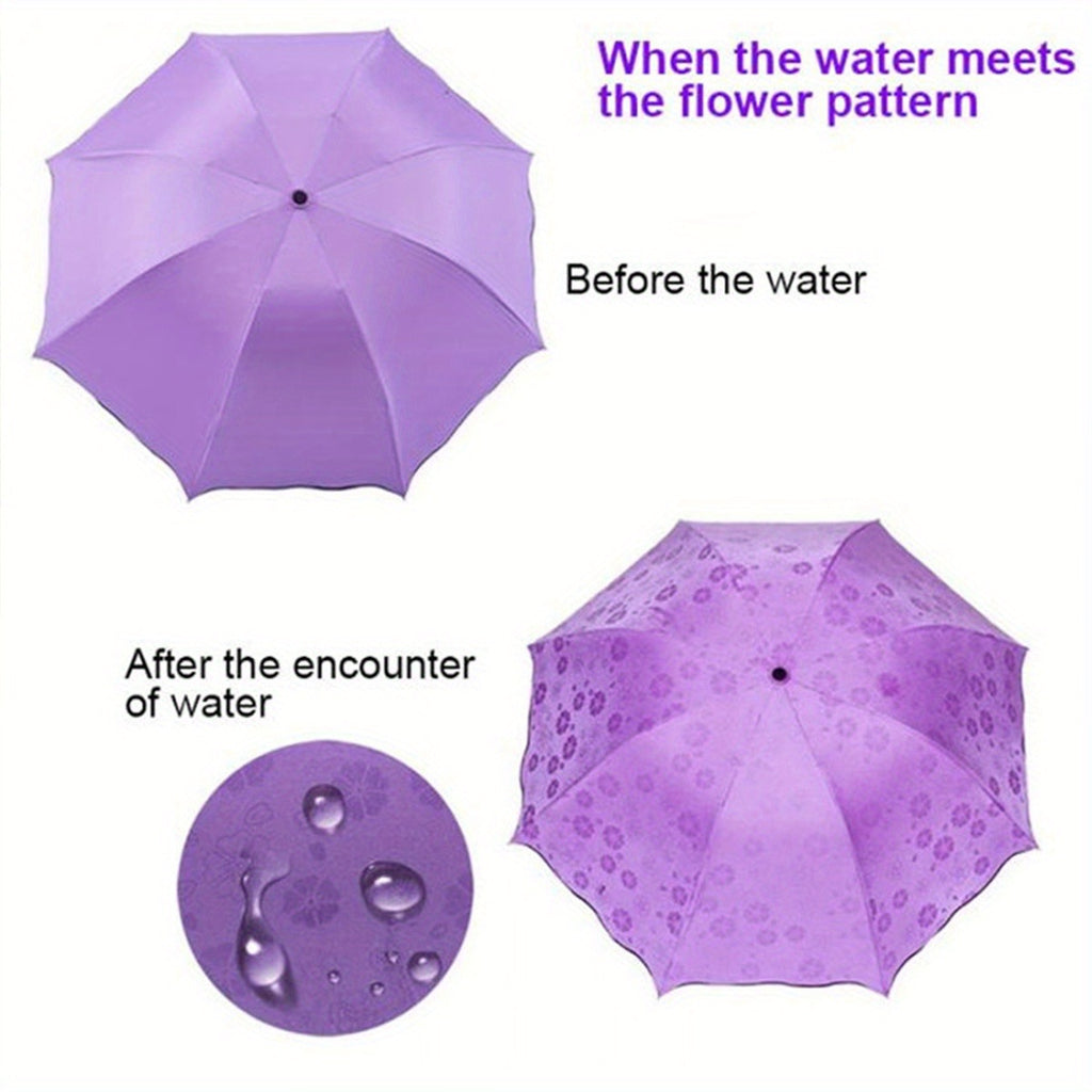 Mini Folding Floral Umbrella — Sun & Rain Protection