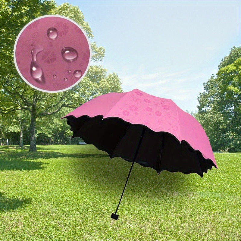 Mini Folding Floral Umbrella — Sun & Rain Protection