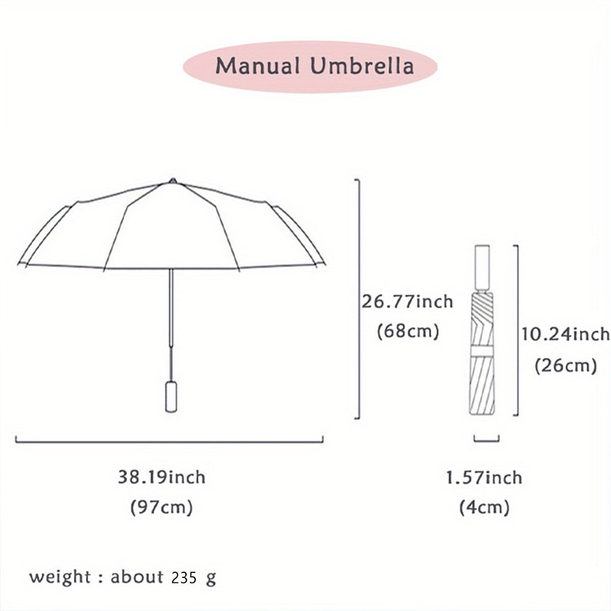 Mini Folding Floral Umbrella — Sun & Rain Protection