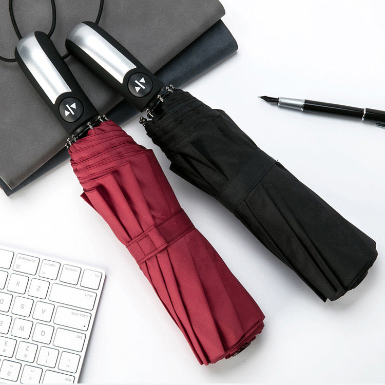 Automatic Folding Windproof Umbrella — Premium 10-Rib Design