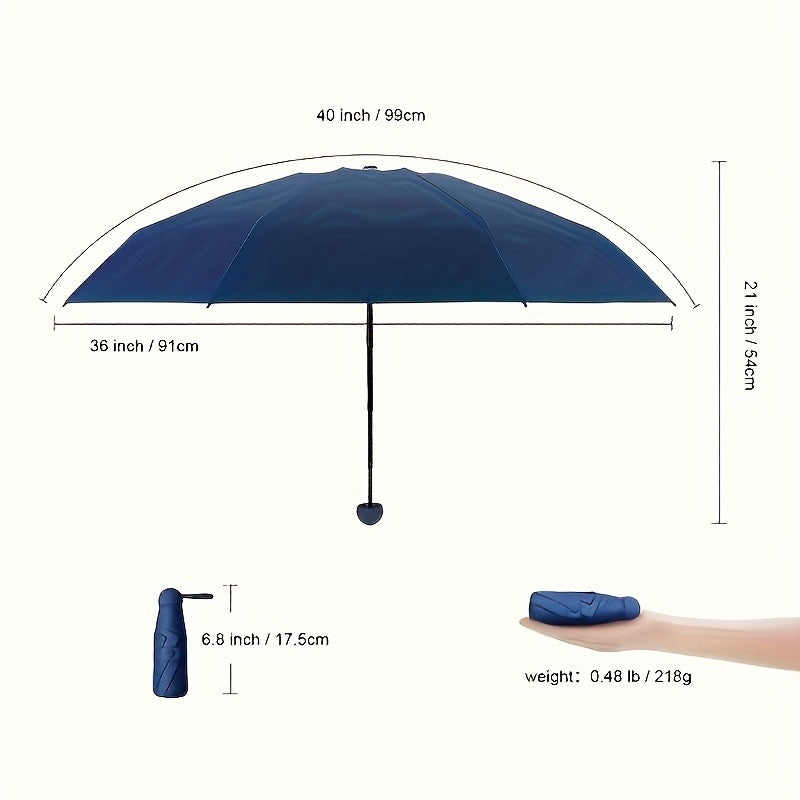 Capsule Case UV Protection Mini Umbrella — Pocket Size
