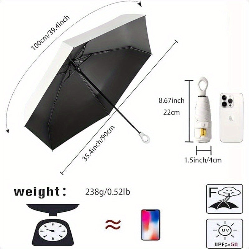 Loop Handle Compact Umbrella — UV Protection Travel Edition
