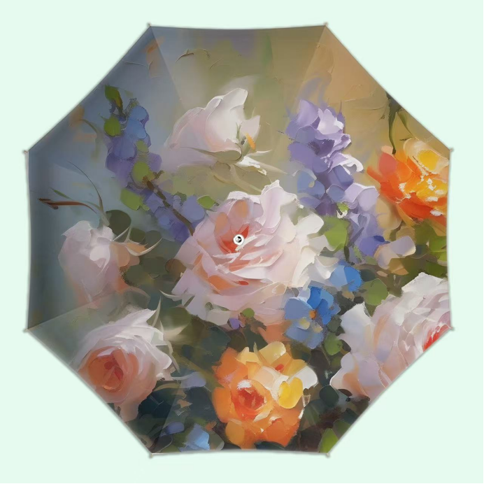 🎨 Artistic Floral &amp; Landscape Umbrellas – Compact &amp; Stylish