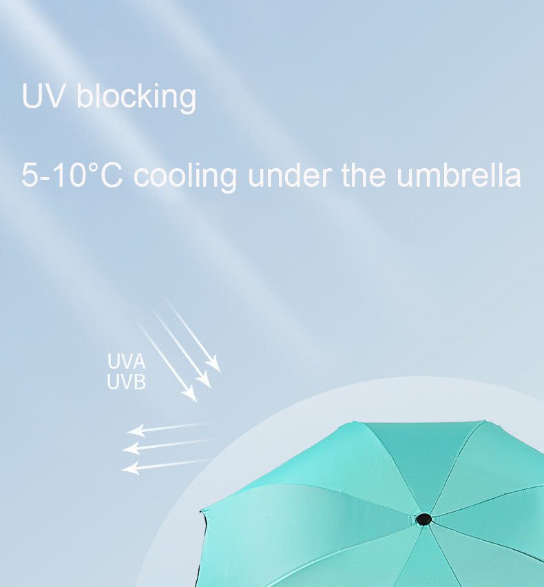 Mini Folding Floral Umbrella — Sun & Rain Protection