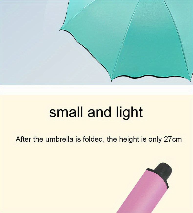 Mini Folding Floral Umbrella — Sun & Rain Protection
