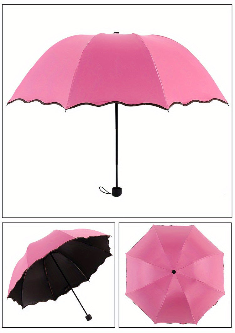 Mini Folding Floral Umbrella — Sun & Rain Protection