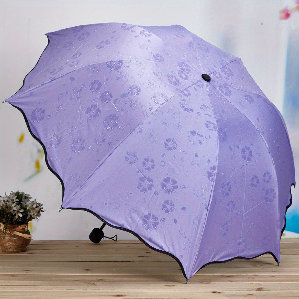 Mini Folding Floral Umbrella — Sun & Rain Protection