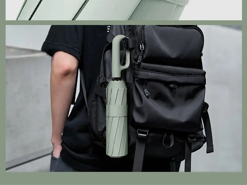 Clip Handle Auto-Fold Umbrella — Travel & Outdoor Edition