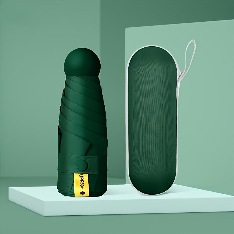 Capsule Case UV Protection Mini Umbrella — Pocket Size